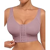 FeelinGirl Post Surgery Bras Front Closure Compression Bra Mastectomy Bras Surgical Wireless with Adjustable Straps