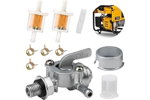 Yenblow Generator Fuel Tank Shut Off Petcock Valve M10x1.25mm, Compatible with Champion Generac Briggs & Stratton Honda Firman Durostar APE, Replacement Part 310574GS 193272GS 204743GS Gas Switch