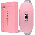 LISACOOL Portable Heating Pad for Period Cramps Cordless Menstrual Heating Pad with 3 Heat Levels and 3 Massage Modes, Birthday Gifts for Women and Girls (Pink)