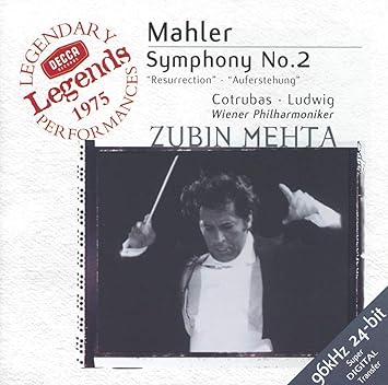 Gustav Mahler Zubin Mehta Ileana Cotrubas Christa Ludwig Wiener Philharmoniker Mahler Symphony No 2 Mehta Vienna Philharmonic Orchestra Amazon Com Music