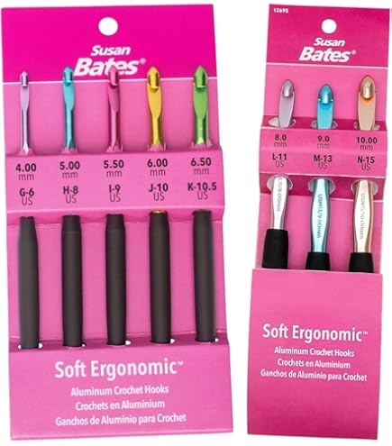 Susan Bates Twist Lock Deluxe Intchg Haaknaald Set-Maten F5/3.75mm tot K10.5/6.5mm