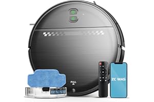 ZC was Robot Vacuum and Mop Combo, 2-in-1 Robot Vacuum Cleaner, Perfect for Pet Hair, Hard Floor and Carpet, Anti-Bump, Anti-Fall, App, Voice and Remote Control