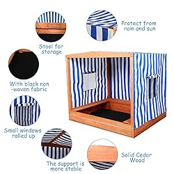 Kids Large Wooden Sandbox with Cover for