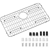 Stainless Steel Sink Grid and Protectors for Bottom of Kitchen Sink,26" x 14" Inches with Rear Drain