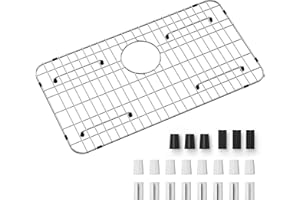 Stainless Steel Sink Grid and Protectors for Bottom of Kitchen Sink，26" x 14" Inches with Rear Drain,Sink Protector Grid