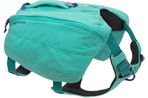 Ruffwear, Front Range Dog Day Pack, Backpack with Handle for Hikes & Day Trips, Aurora Teal, Medium