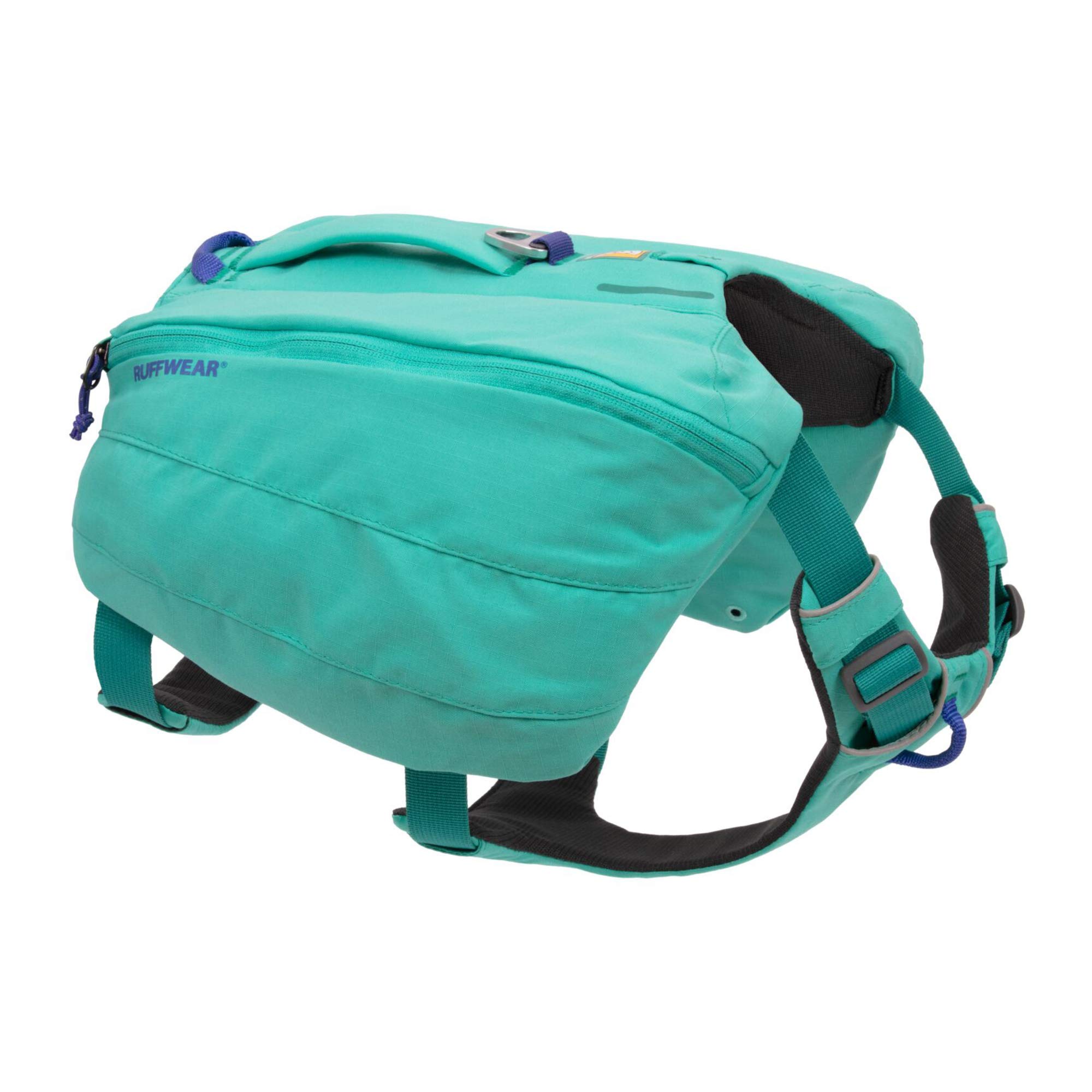 RUFFWEAR Dog Rucksack, Comfortable Saddlebag for Day Hikes and Extended Wear, Very Small Breeds, Front Range Day Pack, Aurora Teal, X-Small…