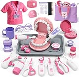 Lehoo Castle Doctors Set for Kids Pink Dentist Toys Role Play 3+ Years