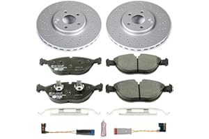 Power Stop ESK5118 Front Euro-Stop Brake Kit and 3 Front Sensor Wires