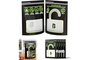 LIBODOLL Curing Storage Bags - 1/2 LB Reusable Humidity Control Bags - Cure Bags Clear Window Heat Sealable Stand Up and Double Zip(10.4 x 13.8 Inch, 5 Pack)