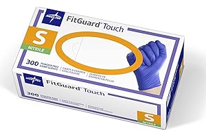 Medline FitGuard Touch Nitrile Exam Gloves; 300 Count; Small; Powder Free; Disposable; Not Made with Natural Rubber Latex; Ex