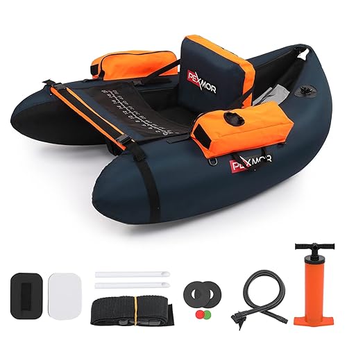 PEXMOR Inflatable Fishing Float Tube,350LBS Capacity, with Storage