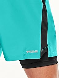 TSLA Men's 2 in 1 Active Running Shorts, Quick Dry