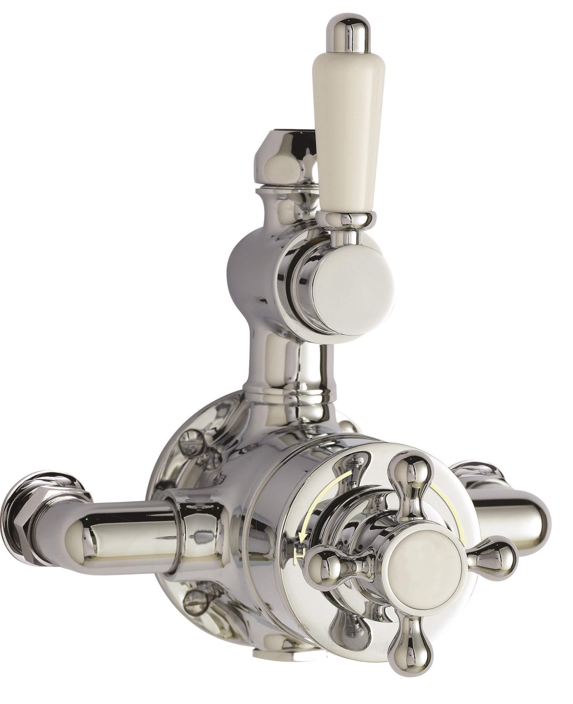 Premier A3099E Traditional Victorian Twin Thermostatic Shower Valve - Chrome