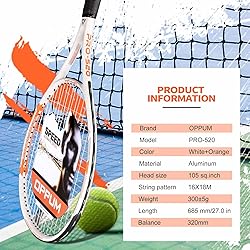 OPPUM 27 inch Adult Tennis Rackets ，Professional