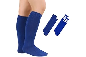 Century Star Kids Toddler Youth Cotton Soccer Socks Soft Tube Socks Knee High Long Sport Stockings for Boys Girls
