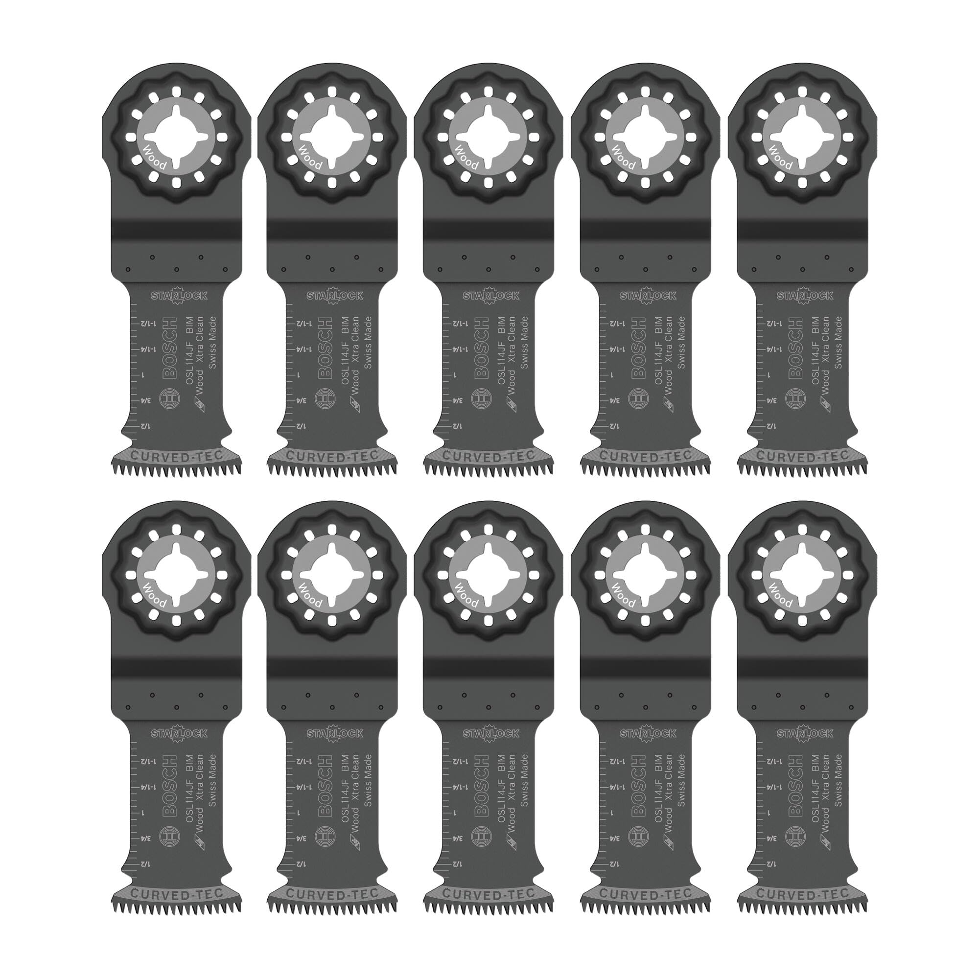 Bosch OSL114JF-10 Cuchillas bimetálicas de 1-1/4 para multiherramienta (paquete de 10)
