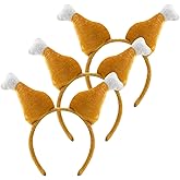 Camlinbo 3 Packs Thanksgiving Headband, Turkey Drumstick Headbands for Thanksgiving Day Costume Party Accessories