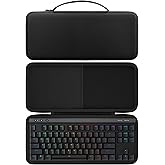 co2CREA Hard Travel Case Replacement for Logitech G515 / G915 TKL Tenkeyless Lightspeed Wireless RGB Mechanical Gaming Keyboard (for TKL, Black Case)