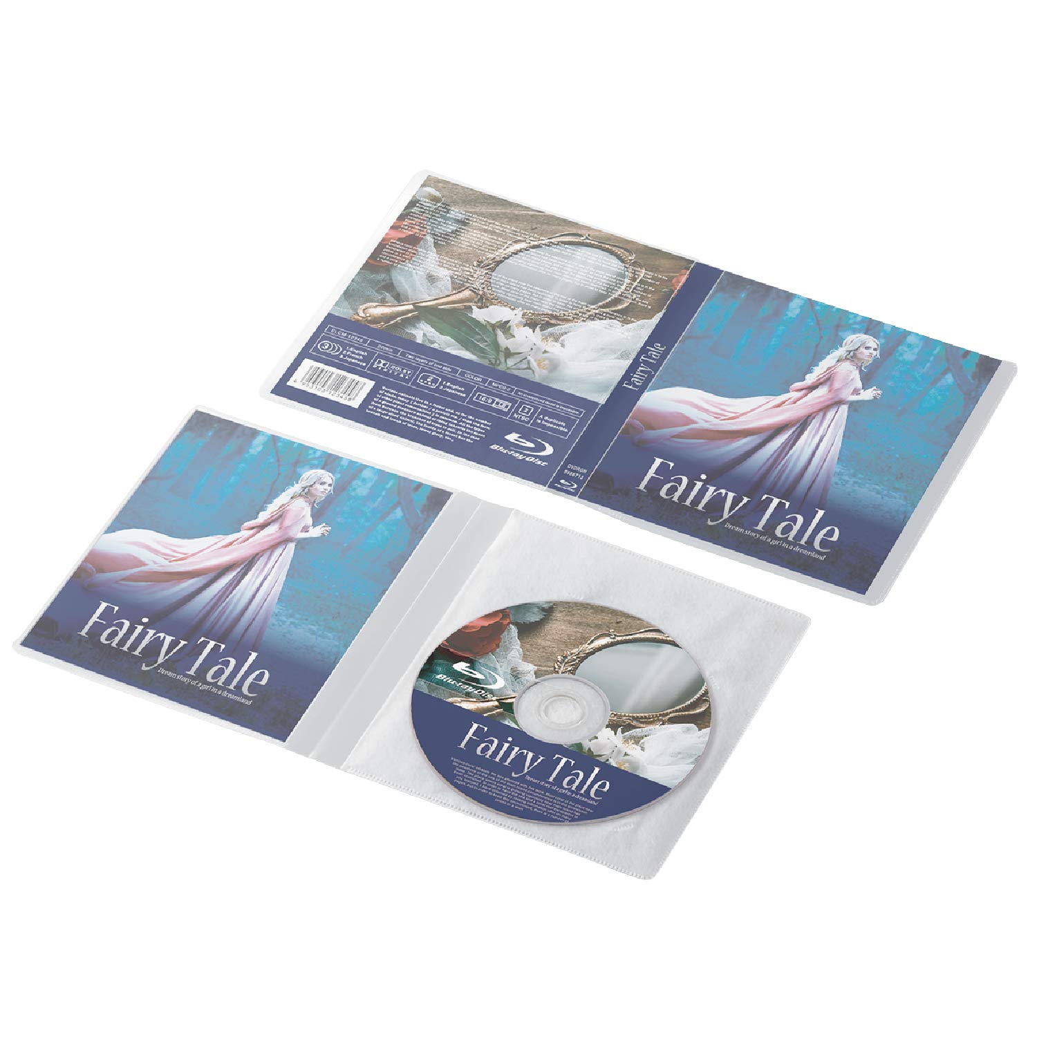 エレコム BD DVD CDケース 圧縮ケース Blu-ray対応 1枚収納 30枚 ホワイトの商品画像