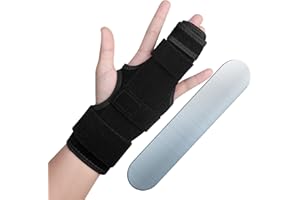 EDNYZAKRN Trigger Finger Splint, 2 Finger Brace for Index, Middle, Ring, Pinky Finger, Treatment for Hand Fractures, Arthritis (L/XL, Left)