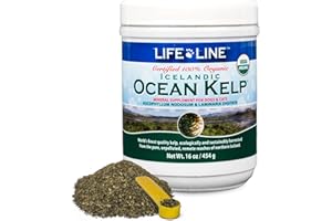 LIFE LINE PET NUTRITION Life Line USDA Certified Organic Ocean Kelp for Pets & Livestock | Supports Skin & Coat Health, Immune Function, and Dental Hygiene | Promotes Metabolism & Reduces Plaque and Shedding – 16 oz
