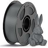 ANYCUBIC PETG Filament 1.75mm, 3D Printer Filament, Dimensional Accuracy +/- 0.02mm, Exceptional Toughness, Print with Most FDM 3D Printers, 1KG Reusable Spool, Texture Gray