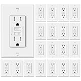 ELECTECK 20 Pack GFCI Outlets 15 Amp, Tamper