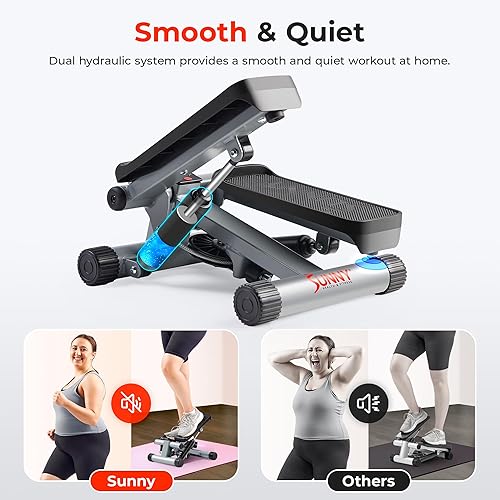 Sunny Health Fitness Mini Stepper for Exercise at Home, Stair