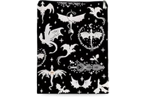 MAYDVDV Romantasy Dark Academia Dragons Book Sleeve, Fantasy Novel Reader Gift, Bookish Gifts, Book Inspired Gift, Paperback Book Protector Book Cover Dragons Lovers Gifts (Dragons-11011)