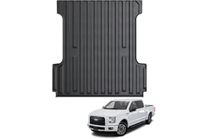 Ecarzo Bed Mat Compatible with 2015-2023 2024 Ford F-150 Exterior Accessories 5.5 FT Bed Liner TPE Cargo Mats Heavy Duty Rear Trunk Mat All Weather Protection