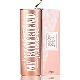 Onebttl Gifts for Girlfriend Stainless Steel Tumbler, Anniversary Valentines Day Gifts for Her, Girlfriend Birthday Gifts, Rose Gold, I am Not Spoiled 20oz