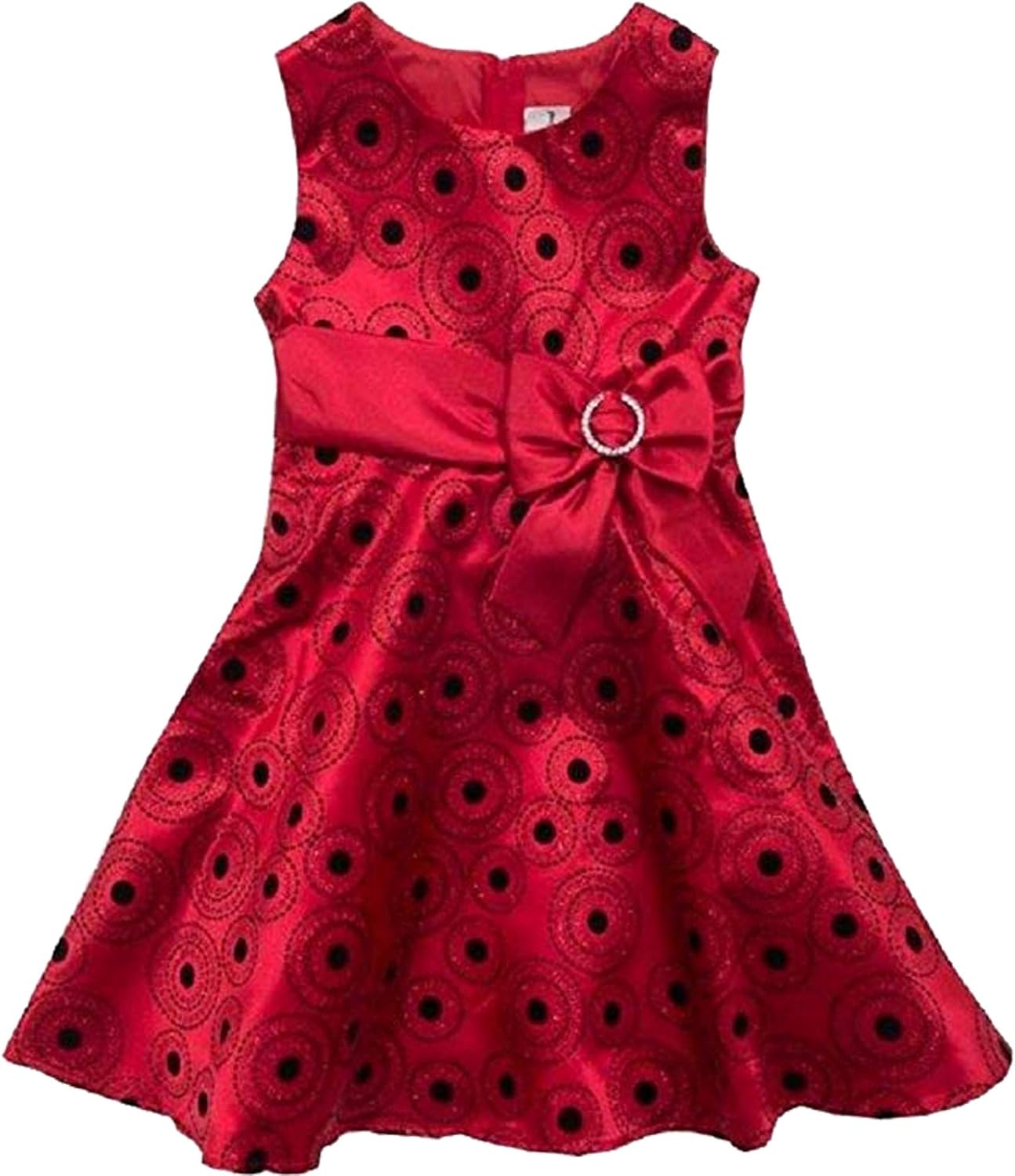 red taffeta dress