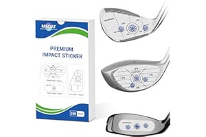 MSOAT Golf Impact Tape Labels, Self-Teaching Sweet Spot and Consistency Analysis, Improve Golf Swing Accuracy and Distance, Golf Club Impact Stickers 3-in-1 Set