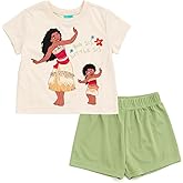Disney Girls T-Shirt and Mesh Shorts Outfit Set Toddler to Big Kid Sizes (2T - 14-16)