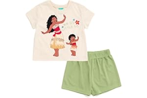 Disney Girls T-Shirt and Mesh Shorts Outfit Set Toddler to Big Kid Sizes (2T - 14-16)