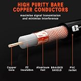 G-PLUG 5m TV Aerial Cable 90° Plug Gold Plated Coaxial RF Lead view 3