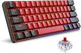 Snpurdiri 60% Mechanical Gaming Keyboard Red Switches USB-C UK Layout US