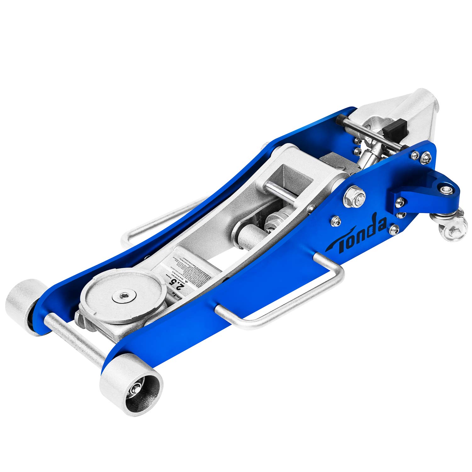 TONDA Aluminum Floor Jack, 2.5 Ton Hydraulic Trolley Car Jack, Low
