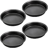 Tosnail 4 Pack 9" Nonstick Round Cake Pan Set for Baking Layer Cake Pans Pie Tart Pizza