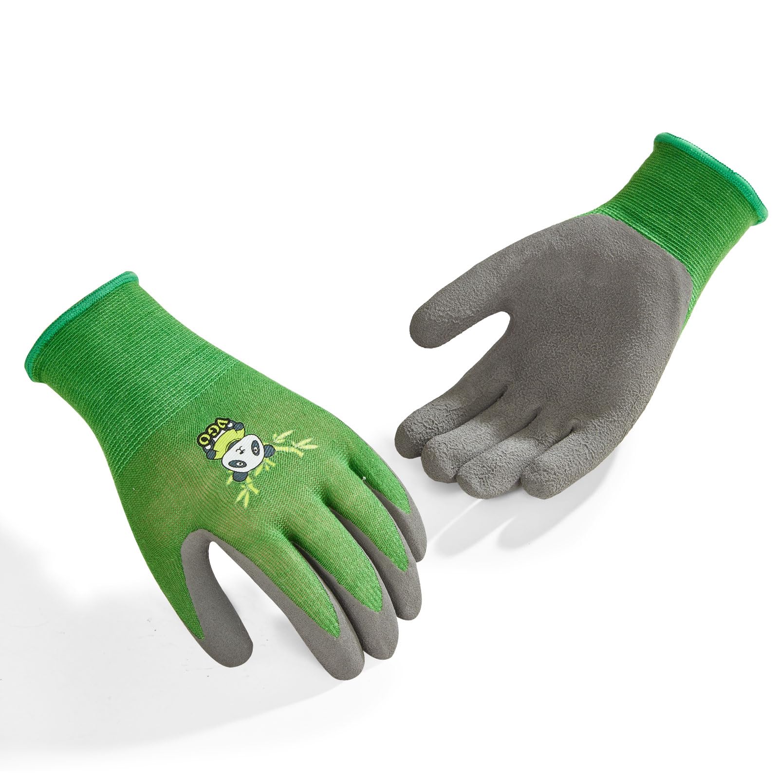 Vgo... Kids Gardening Gloves Utility, Children Working Garden Gloves Toddler Latex Coating for Boys&Girls Age 3-12 years, 1 pair