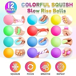 Slow Rising Stress Ball 12 Pack,Stress Balls for