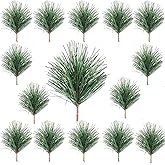 50pcs Artificial Pine Branches - Green Plants Pine Needles for DIY Garland, Wreath, Christmas, and Wedding Decorations - Xmas Embellishing