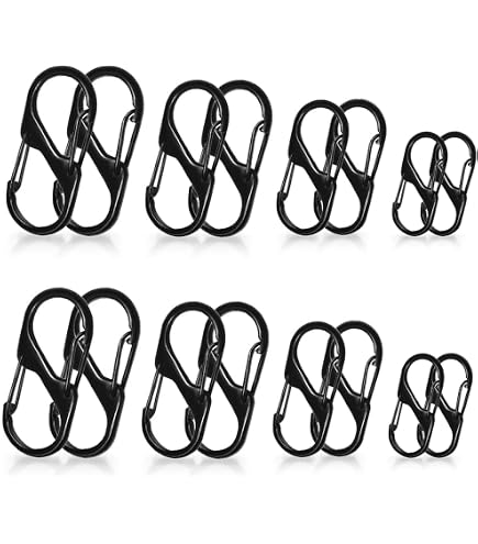 Lot De 5 Mini Mousquetons En S Double Clip – Super Pratiques Pour Accrocher Clés, Gourde Ou Sac à Dos En Plein Air !