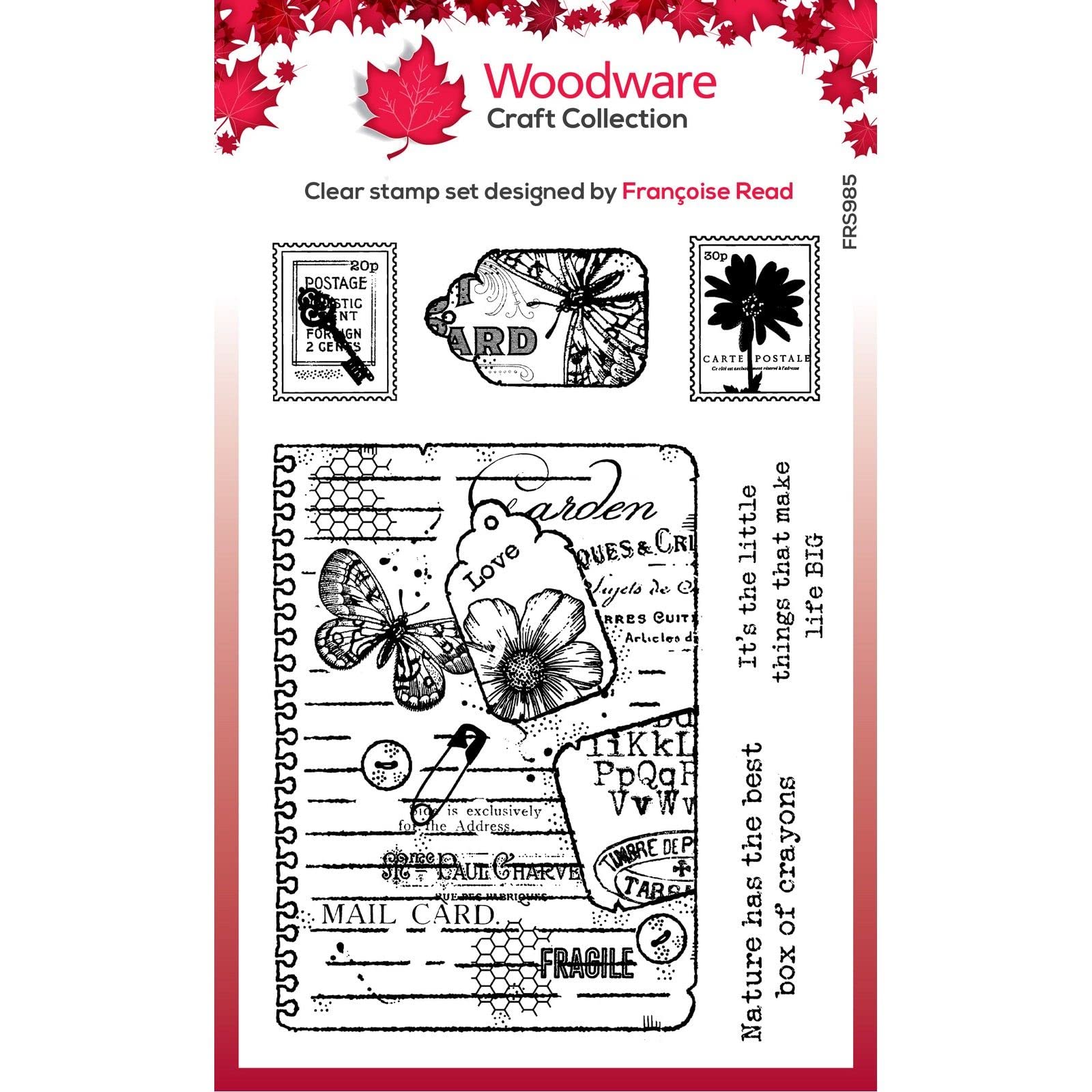Woodware Francoise Collection-Garden Journal-Clear Stamp, 6 x 4 inches