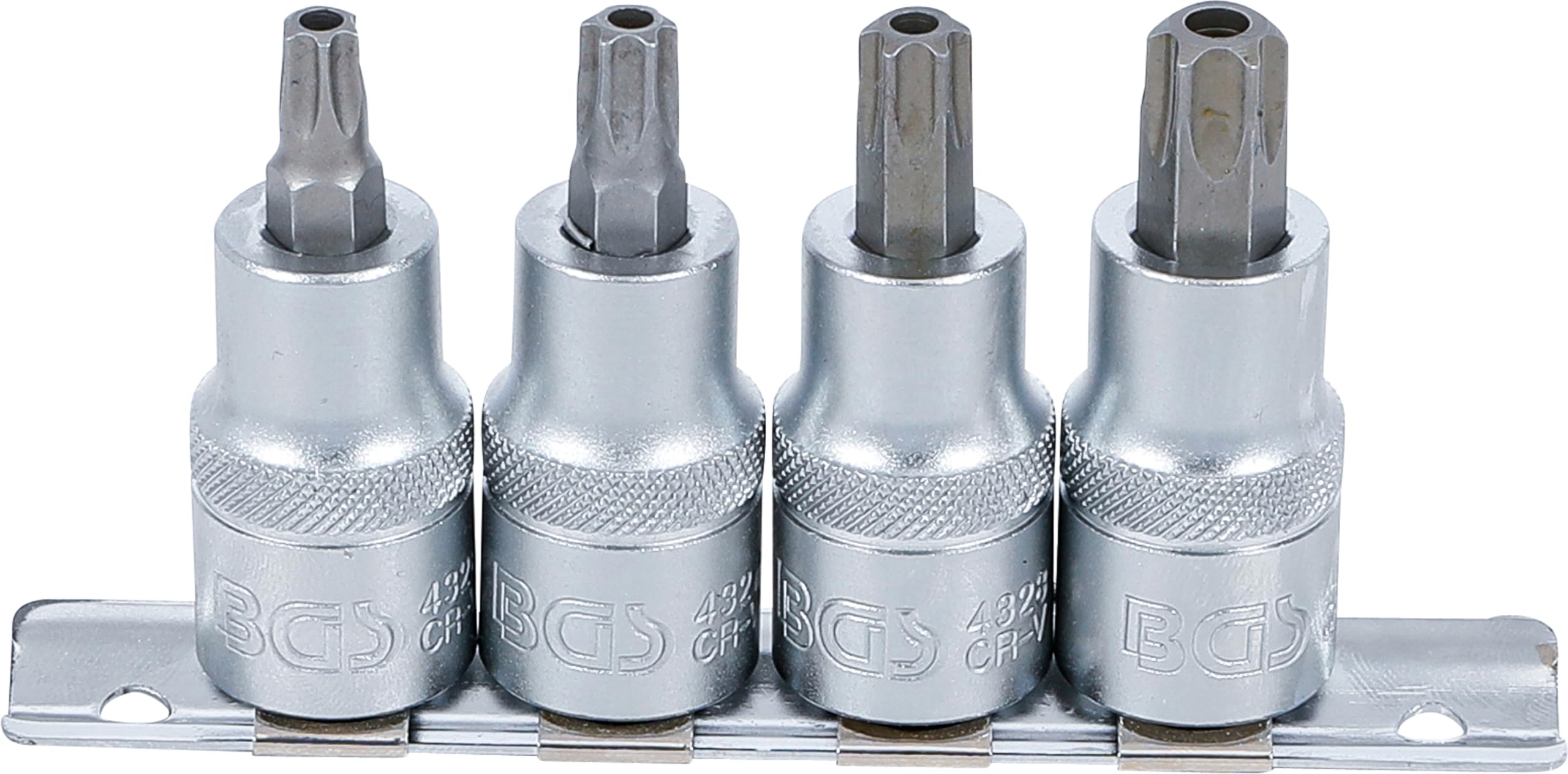 BGS 8885 | Bit Socket Set | 12.5 mm (1/2") Drive | T-Star tamperproof (for Torx) T40 - T55 | 4 pcs.