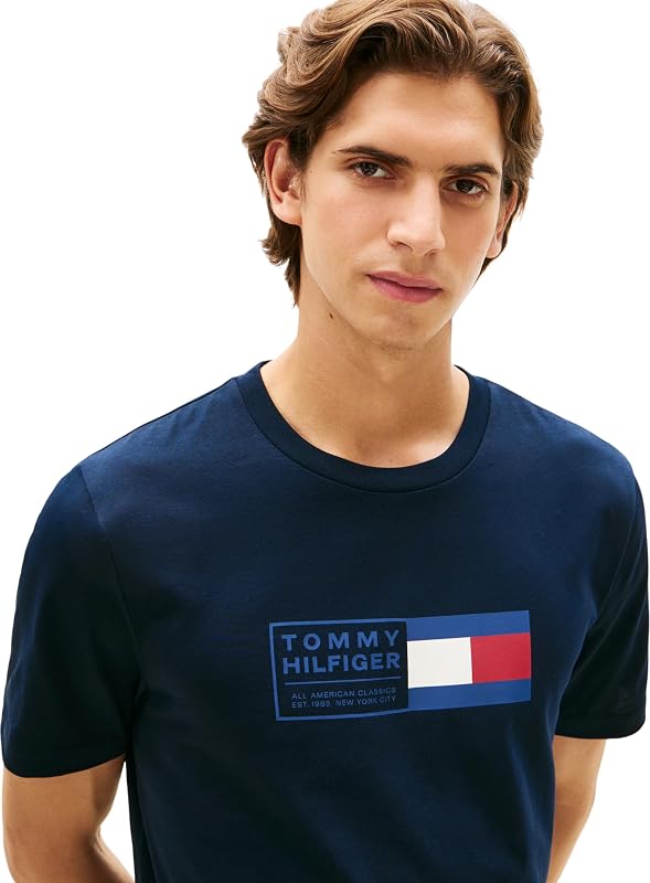T-Shirt Homme Brand Love Text Box MW0MW42366 S/S, Bleu, M — photo 3 sur 6