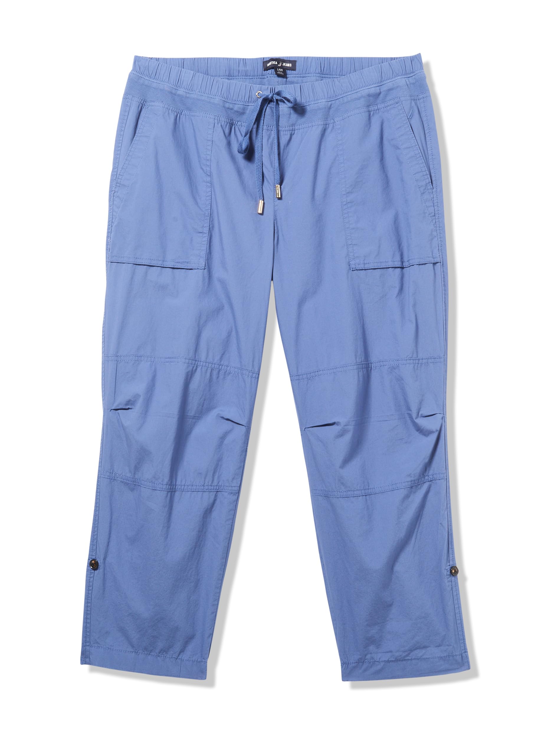 Nautica Women’s Cotton Poplin Caspian Utility Pant, Harbor Blue