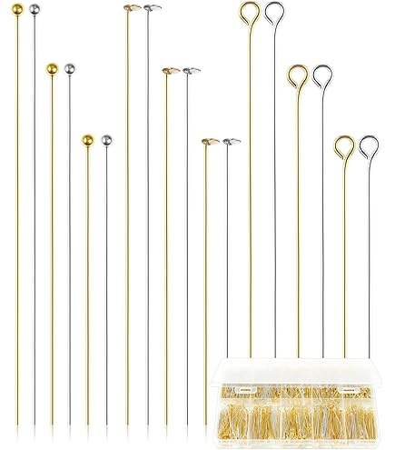 Lot De 1000 épingles De Tête (eyepins) Métalliques Pour Bijoux - Petite Taille, œil Ouvert, Occasion