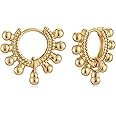 MYEARS Women Earrings Gold Huggie Hoop 14K Gold Plated Small Simple Hypoallergenic Everyday Jewelry